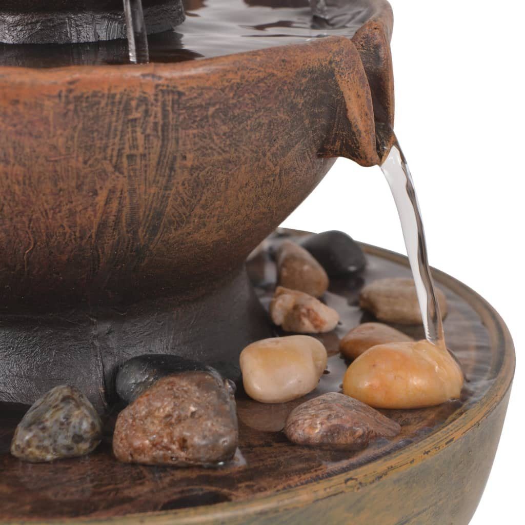 vidaXL Wasserfall Zimmerbrunnen mit Pumpe Polyresin
