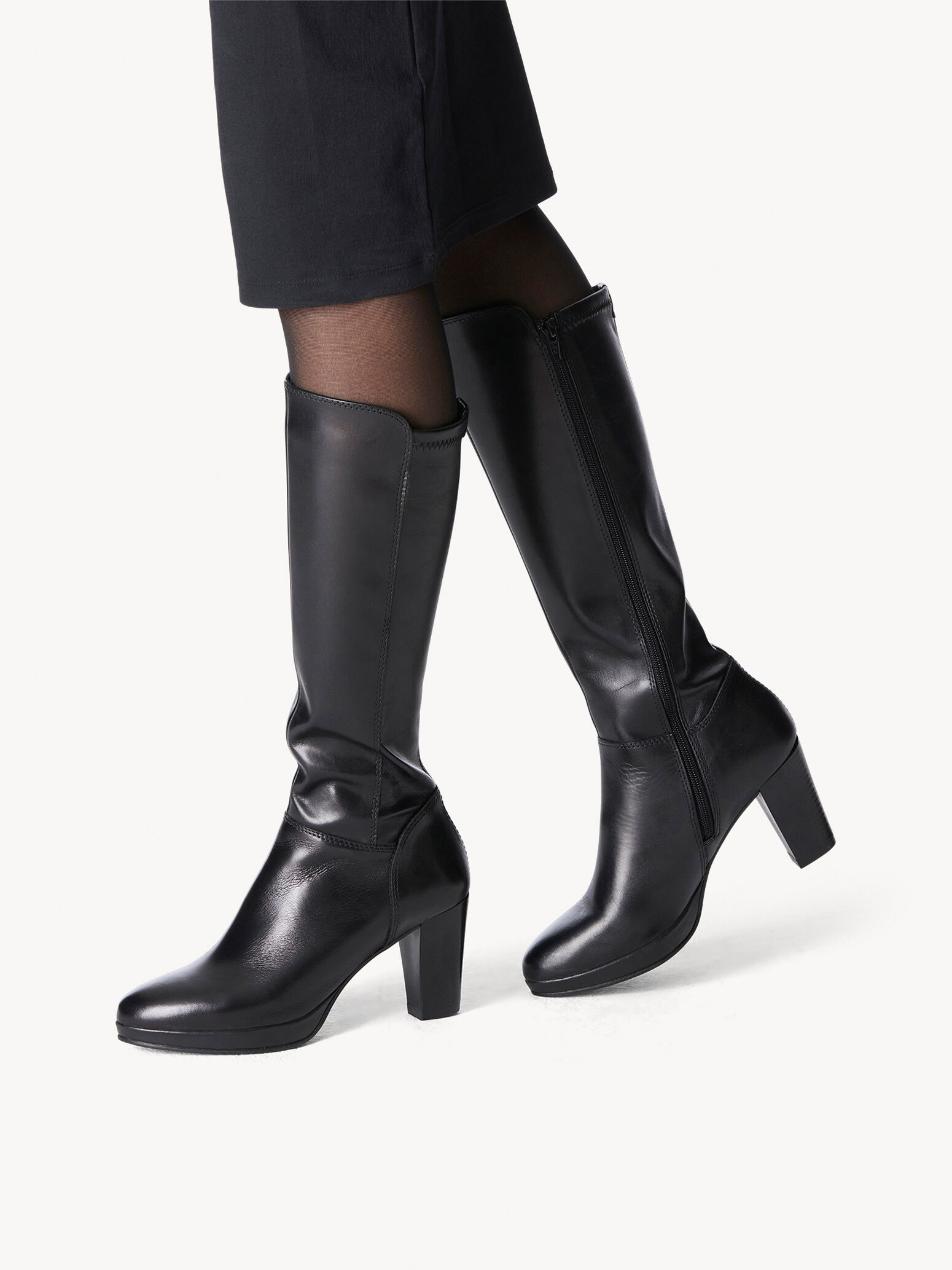 Bottes en cuir - noir