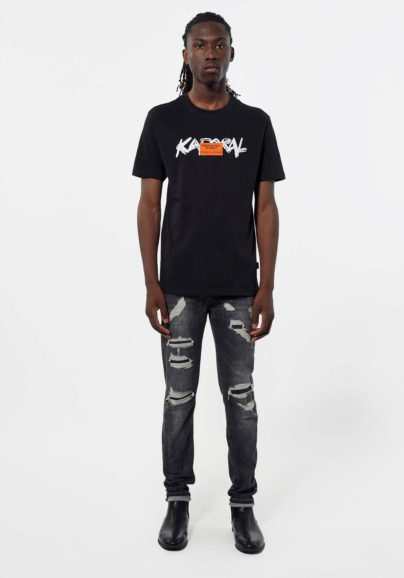 PARY   T-shirt noir Homme en 100% coton bio
