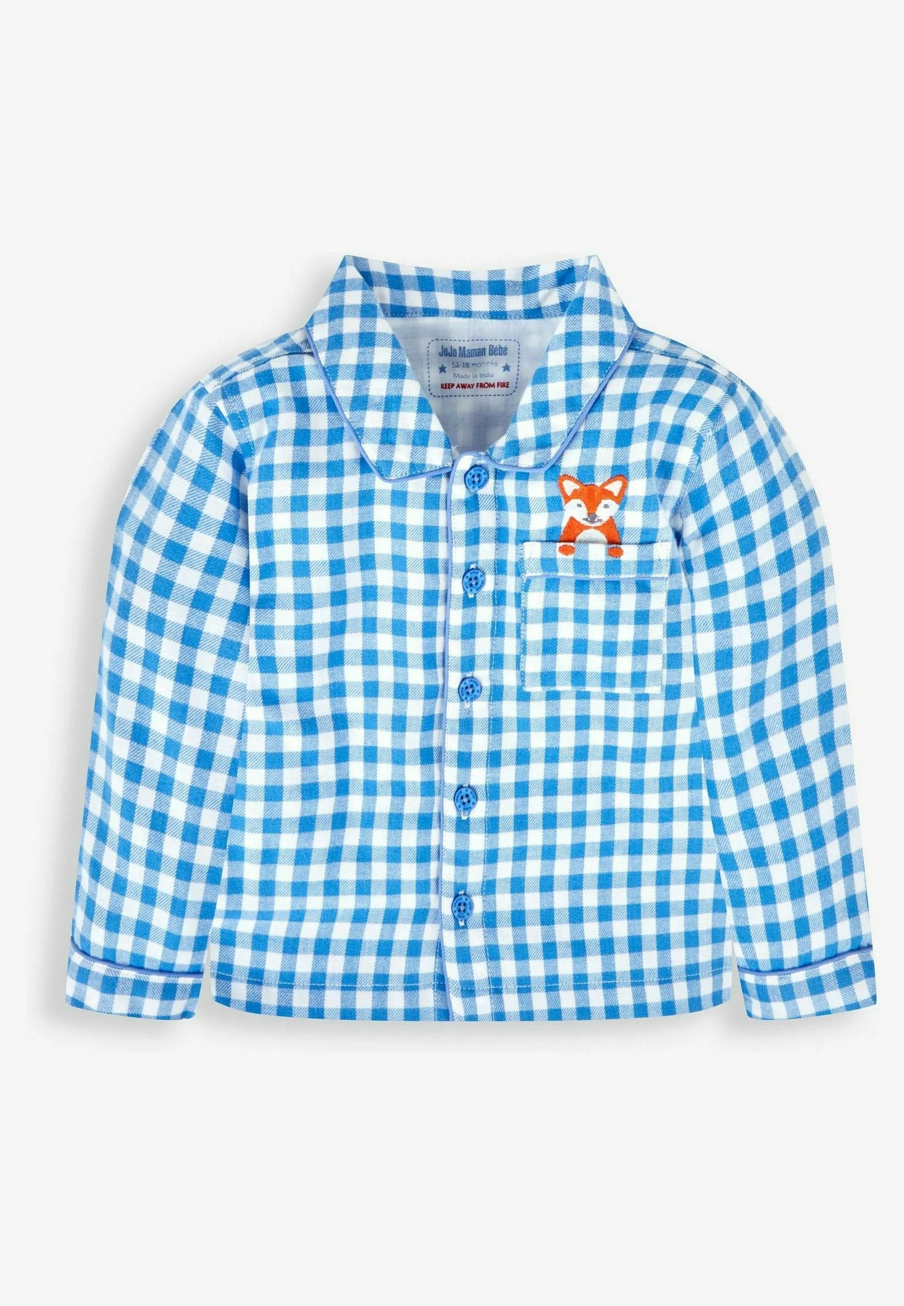 JoJo Maman Bébé FOX CLASSIC CHECK SET - Pijamas