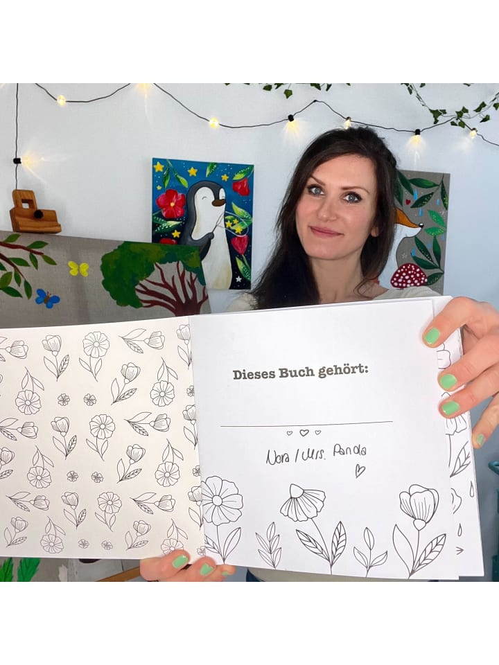 Mr. & Mrs. Panda Malbuch Das Leben ist schön! mit Signatur von M... in Weiß günstig kaufen onesize