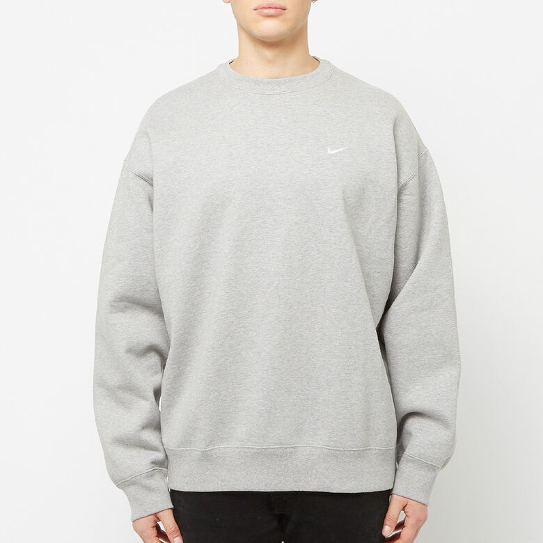 NIKE Solo Swoosh Fleece Crew dk grey heather/white