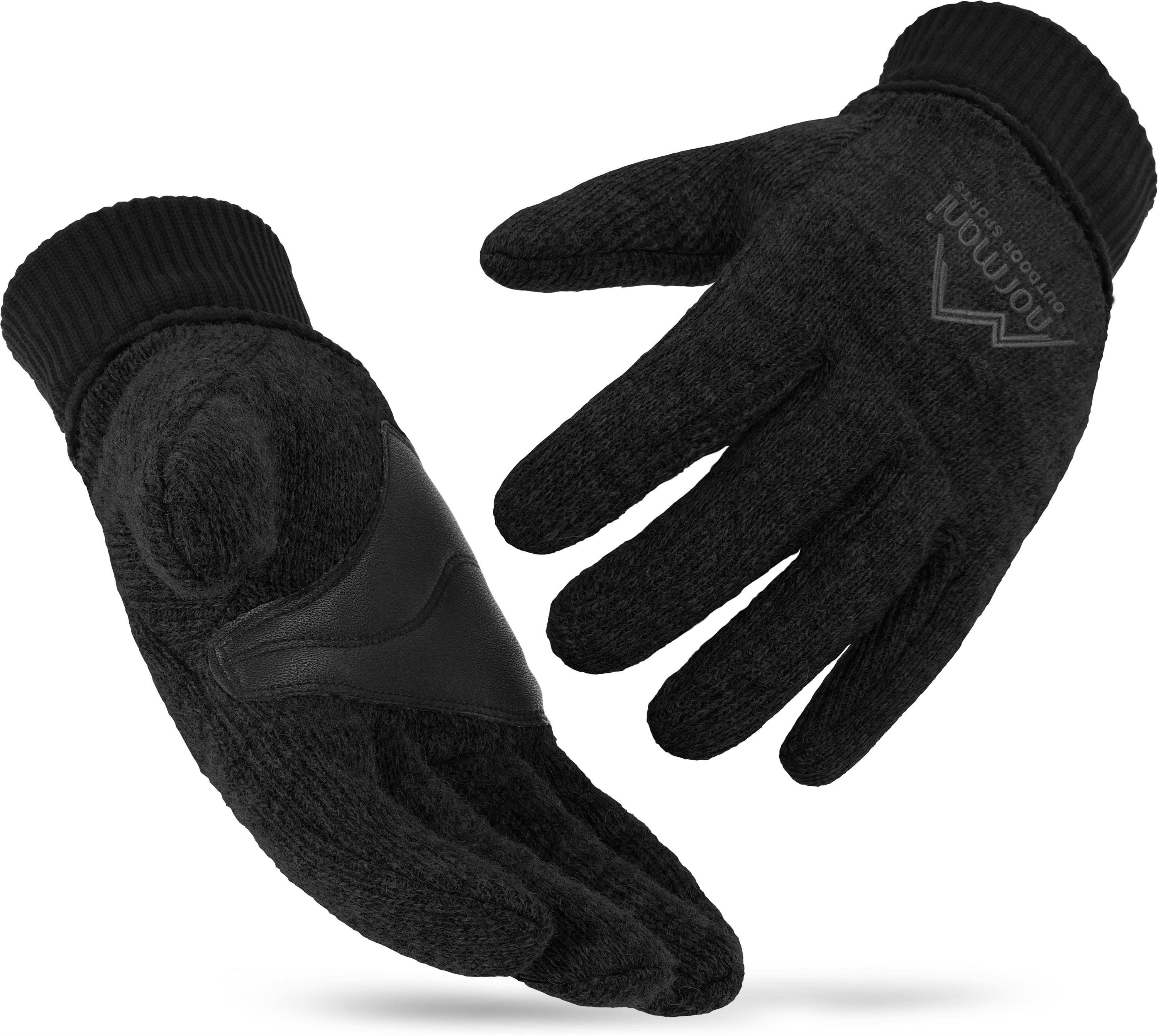 normani Strickhandschuhe Woll-Strick-Fingerhandschuhe Hamilton Winterhandschuhe Wollhandschuhe Outdoorhandschuhe Thermohandschuhe mit Thinsulate™ Thermofutterund Fleece Innenmaterial