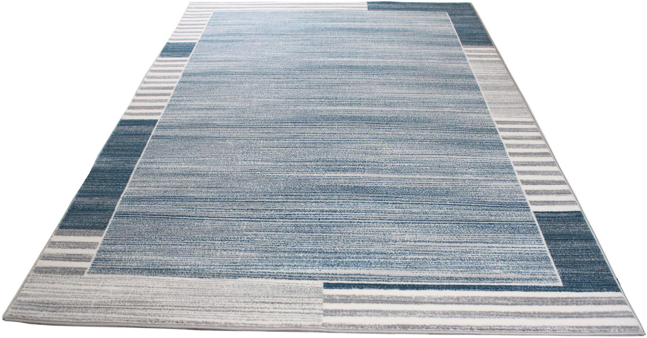 Teppich Madita, my home, rechteckig, Höhe: 24 mm, mit Bordüre, modern, geeignet für Fußbodenheizung