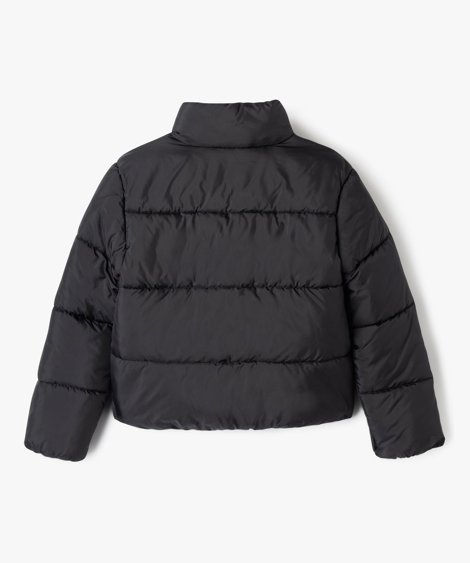 Blouson matelassé déperlant à col montant Garçon noir | GEMO