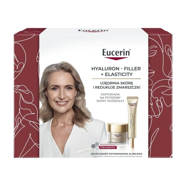 „Eucerin Hyaluron Filler Elasticity“ kosmetikos rinkinys, naktinis kremas + paakių kremas
