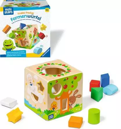 ministeps: Fridas frecher Formenwürfel - Babyspielzeug ab 12 Monaten