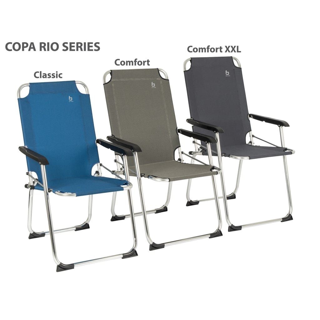 Bo-Camp Campingstuhl Campingstuhl Klappbar Copa Rio Classic Grau (1 St)