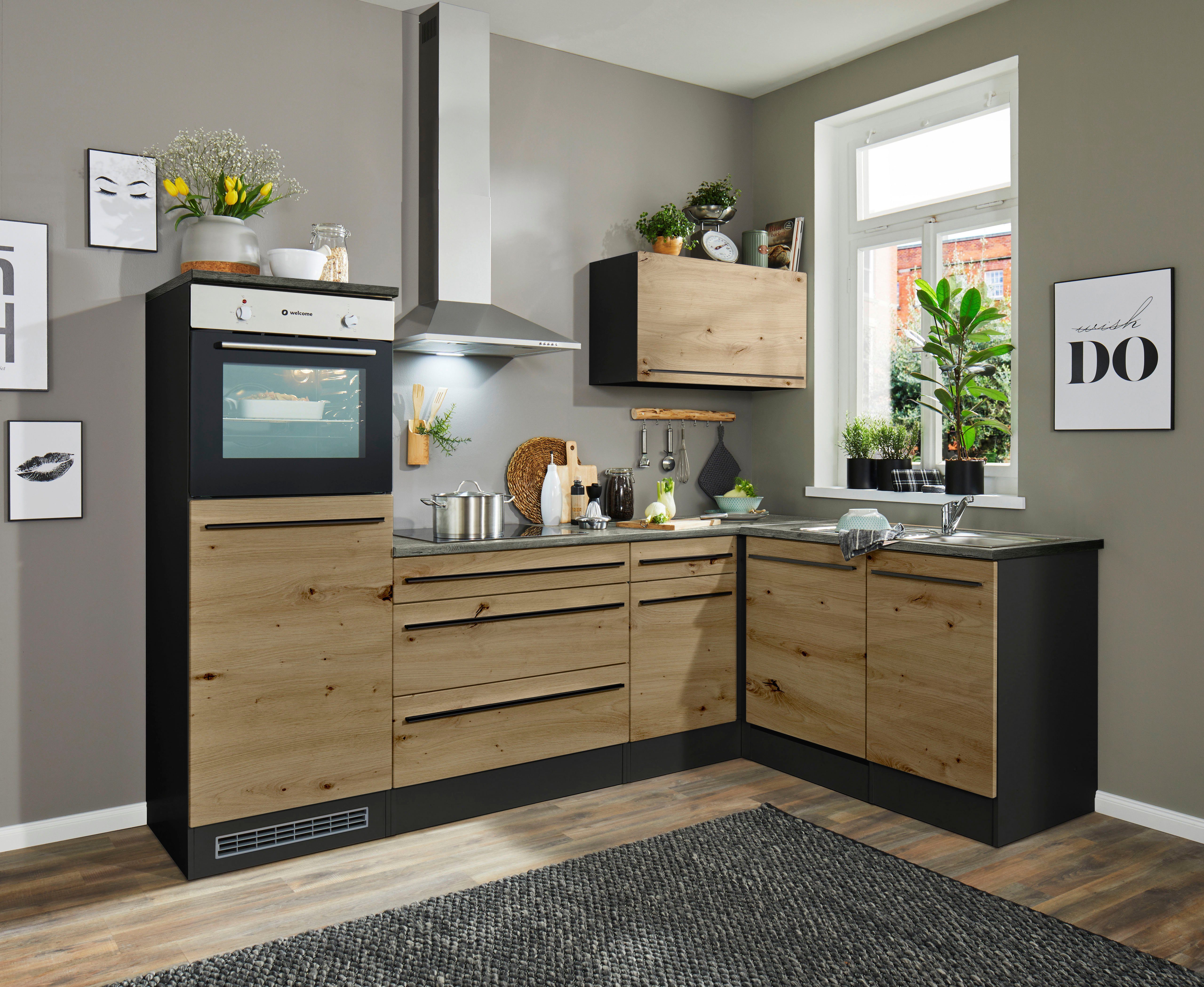 BASIC by Balculina Winkelküche Jazz, Stellbreite 260x175 cm, wahlweise mit E-Geräten