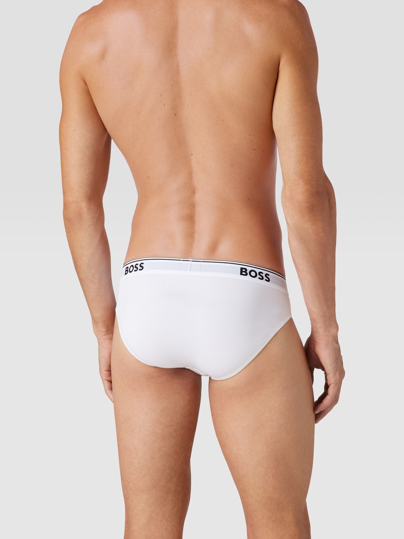 Slip mit Label-Details im 3er-Pack Modell 'Power' in weiß