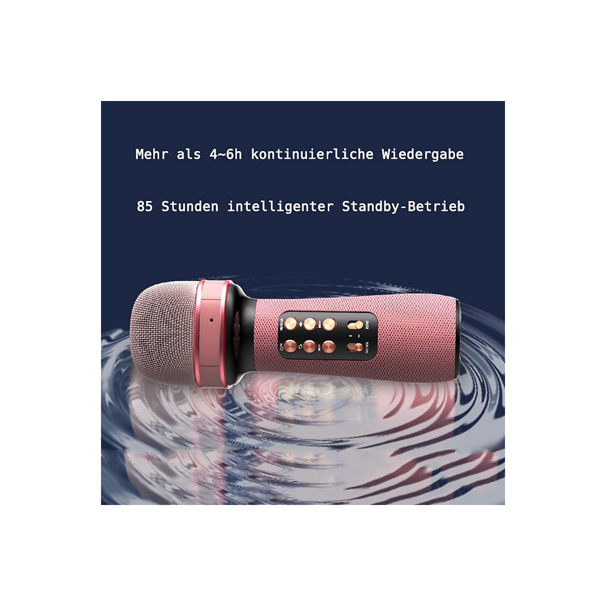 Kabelloses Heim-Mikrofon Bluetooth-Mikrofon für Karaoke Handheld Tragbare Lautsprecher Hause KTV Player