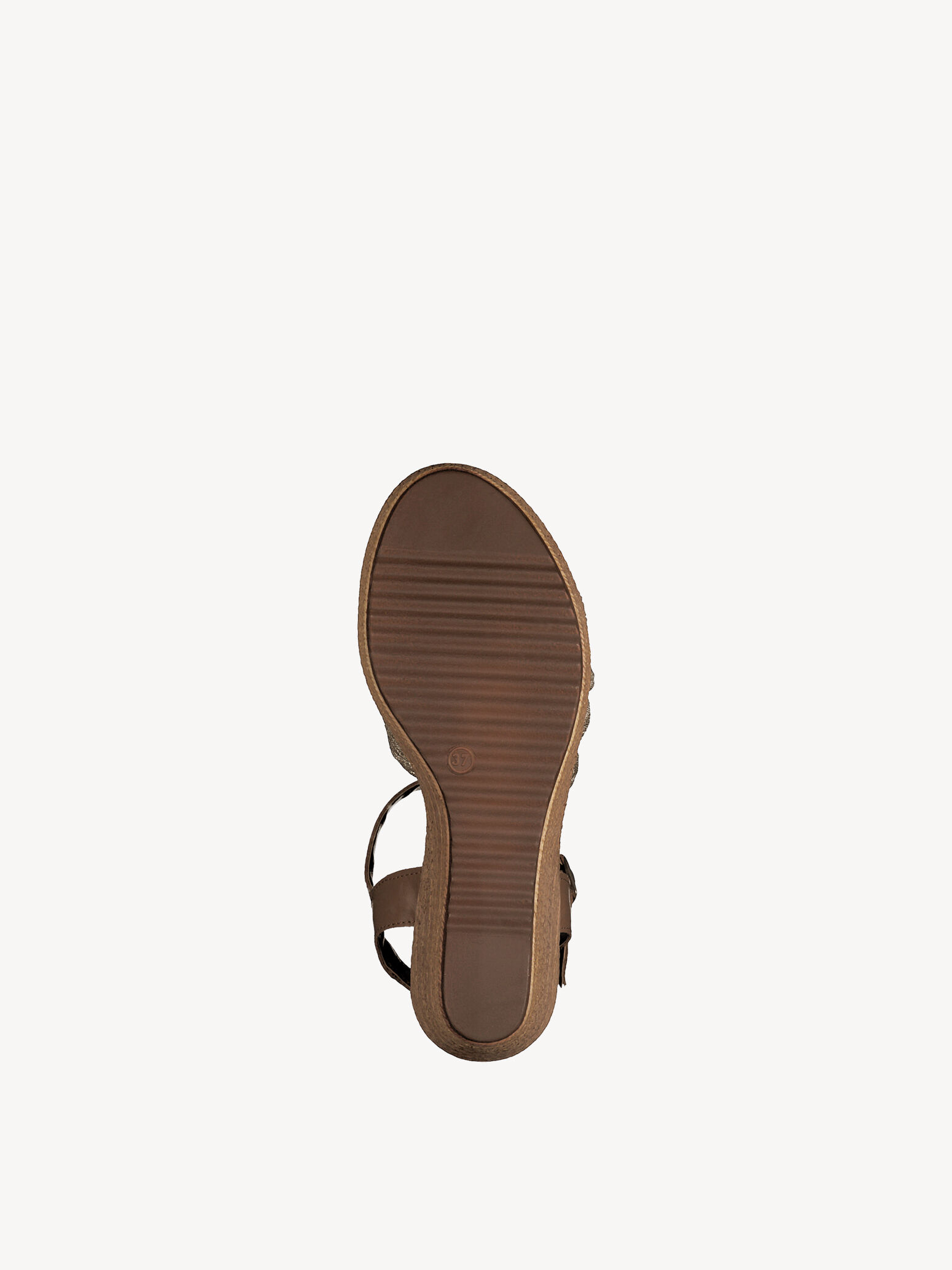 Sandale à talon en cuir - marron