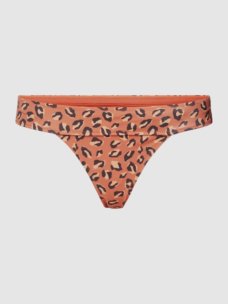 Bikini-Slip mit Allover-Muster in orange