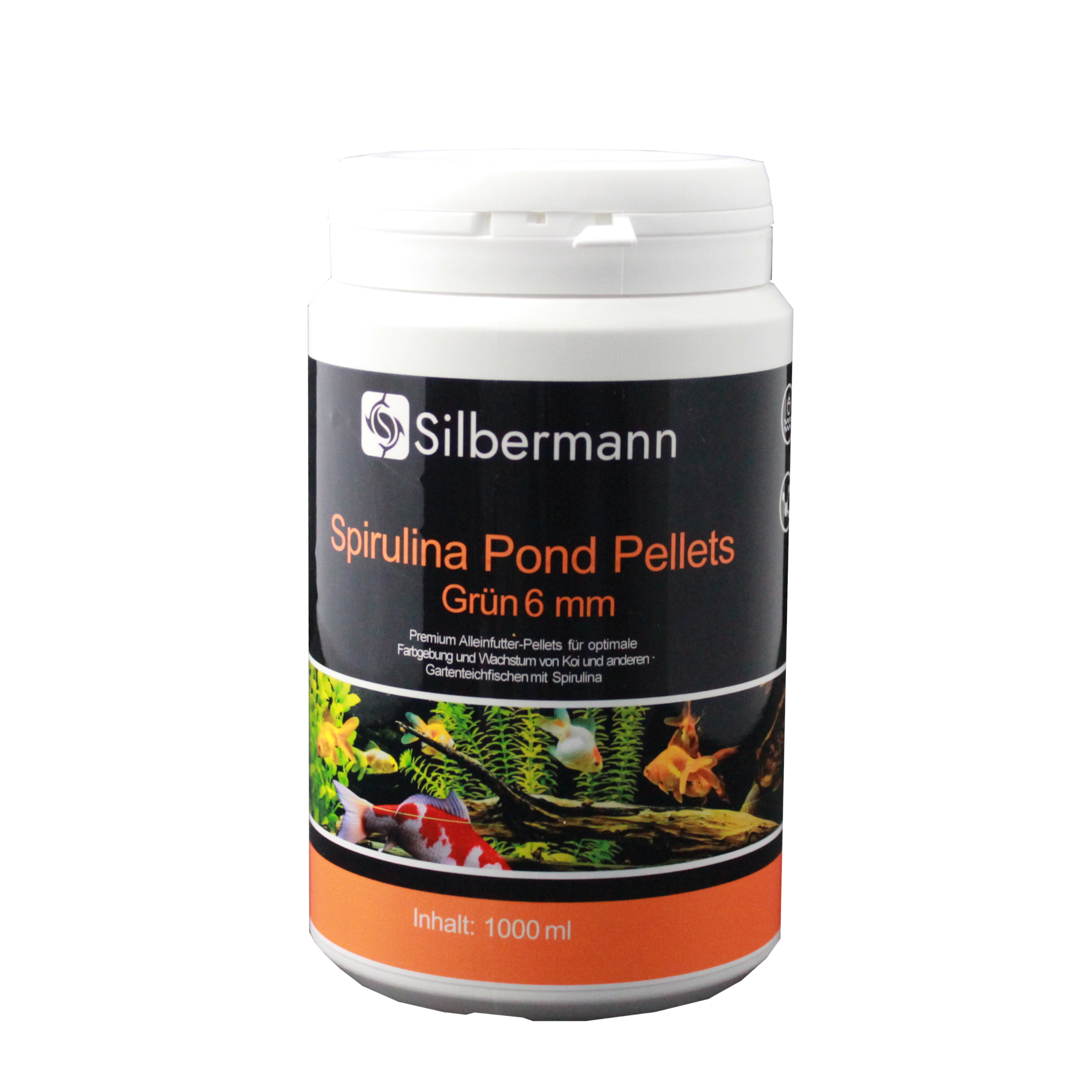 Silbermann Hauptfutter Silbermann Spirulina Pond Pellets 6 mm 1 kg