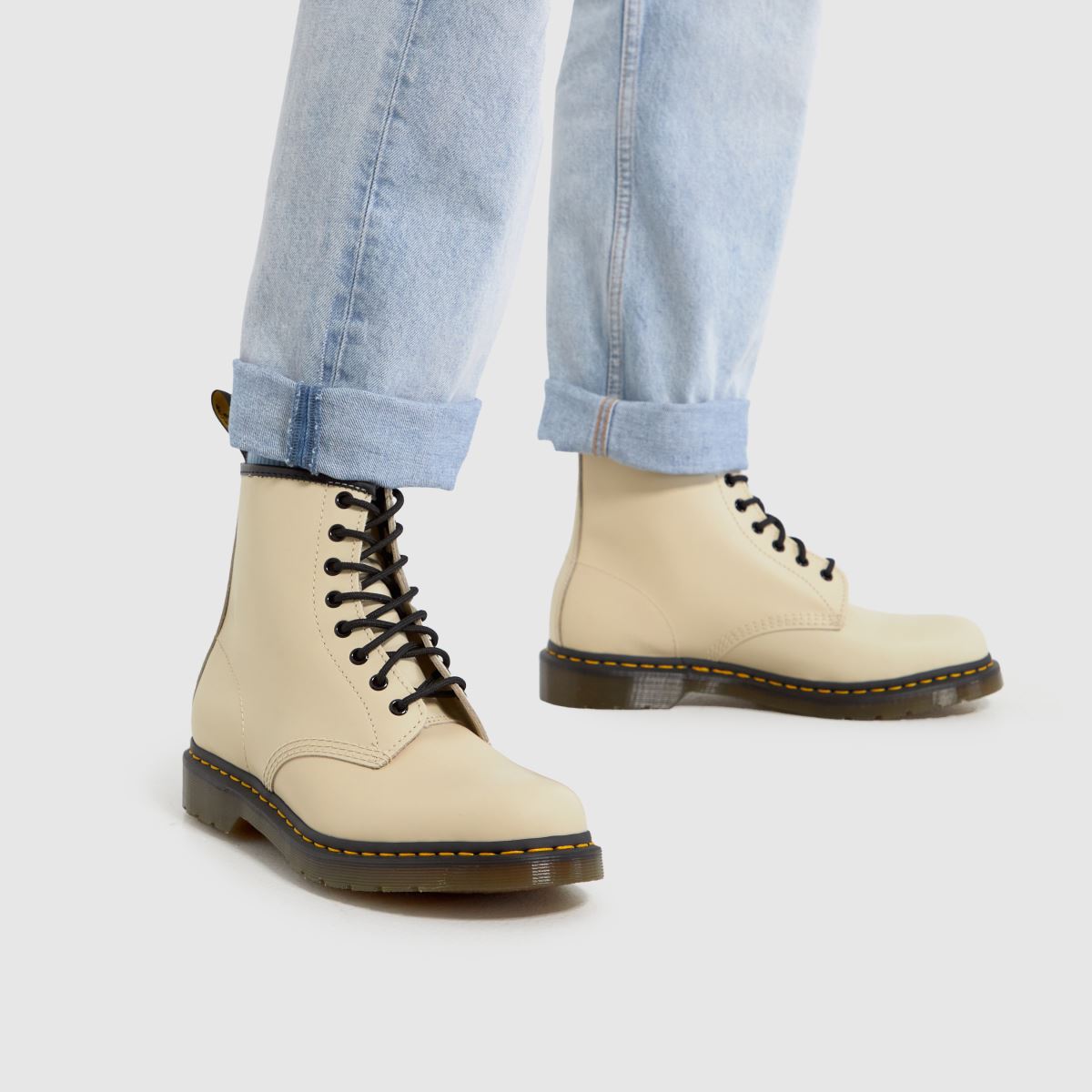 Dr Martens 1460 – Släta stövlar i beige