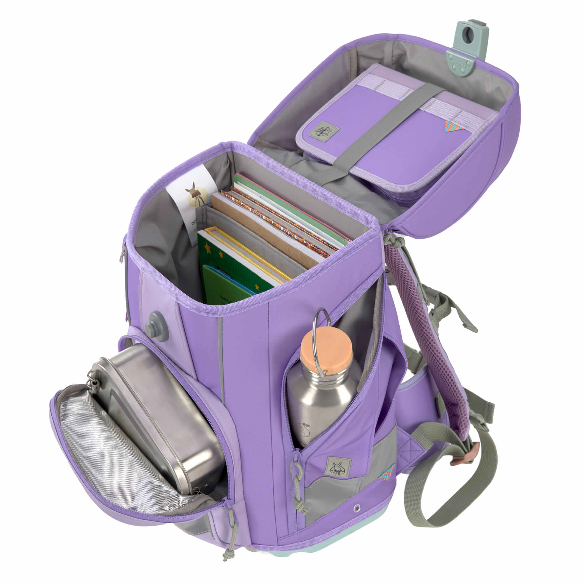 Schulranzen Set 7-teilig, Boxy Unique Violet