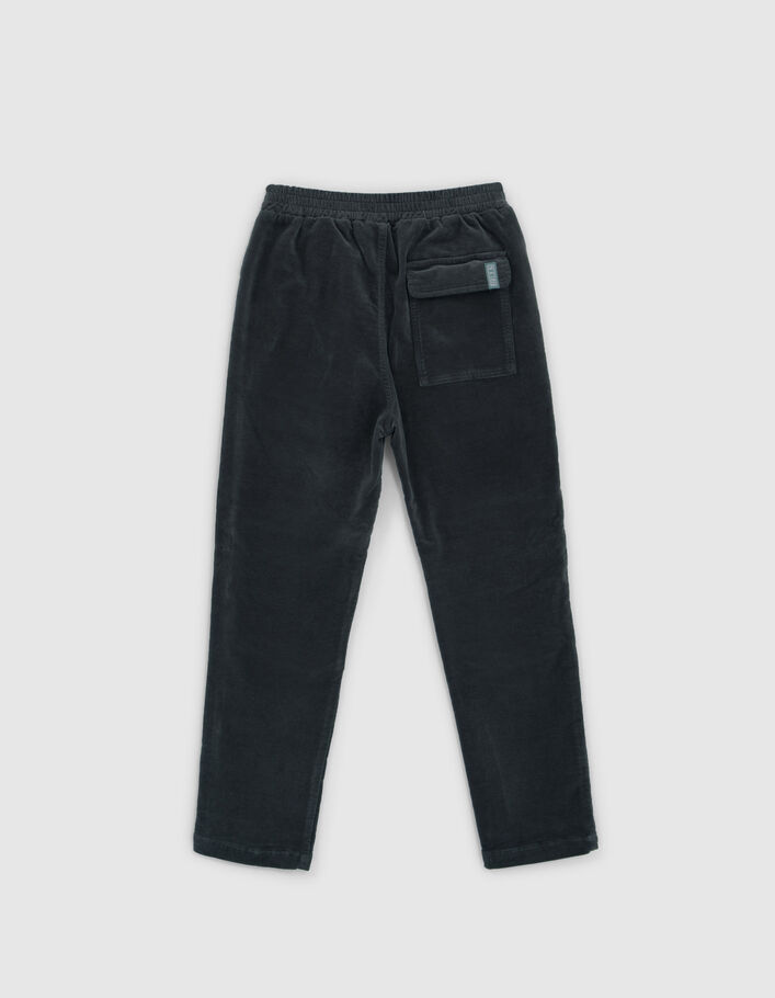 Jogging gris velours milleraies garçon