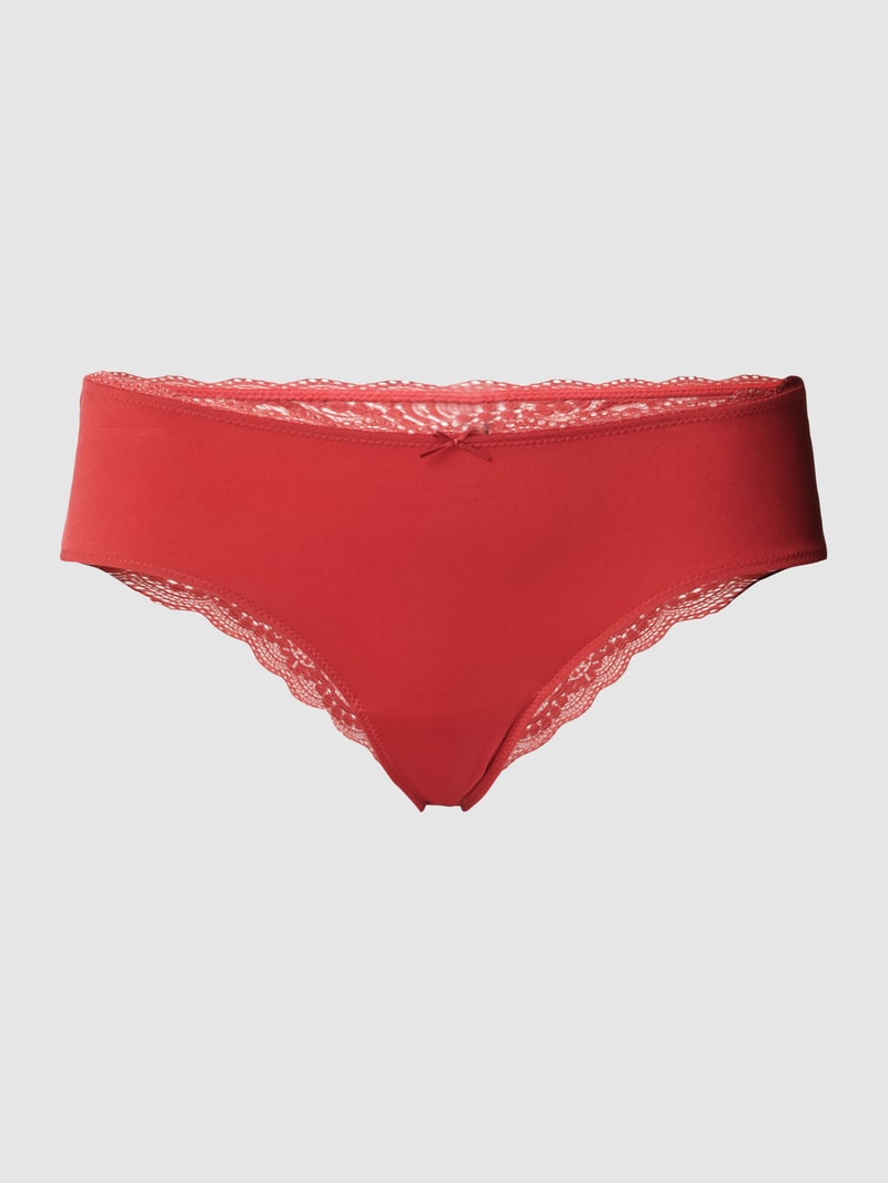 Hipster mit Spitzeneinsatz in rot