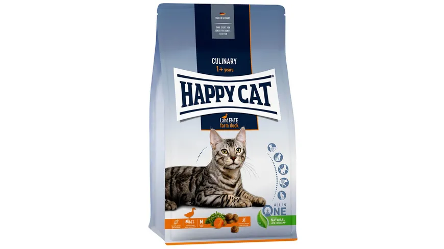 Happy Cat Katzentrockenfutter Culinary Adult Land Ente 1,3kg 1.3 kg