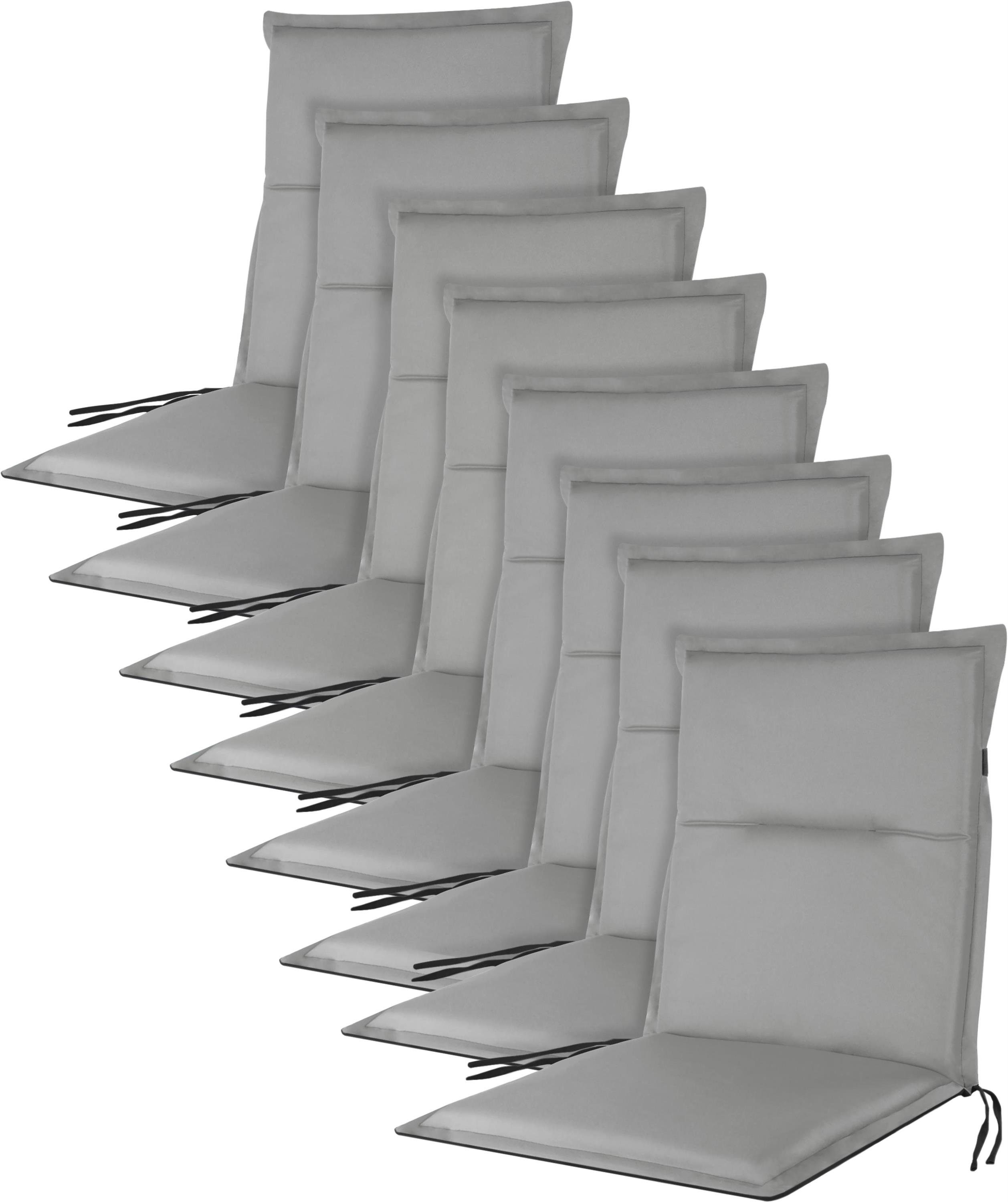 Aspero Sitzauflage 8 Niedriglehner Stuhlauflagen, wasserdichte Stuhlauflage Outdoor Auflage