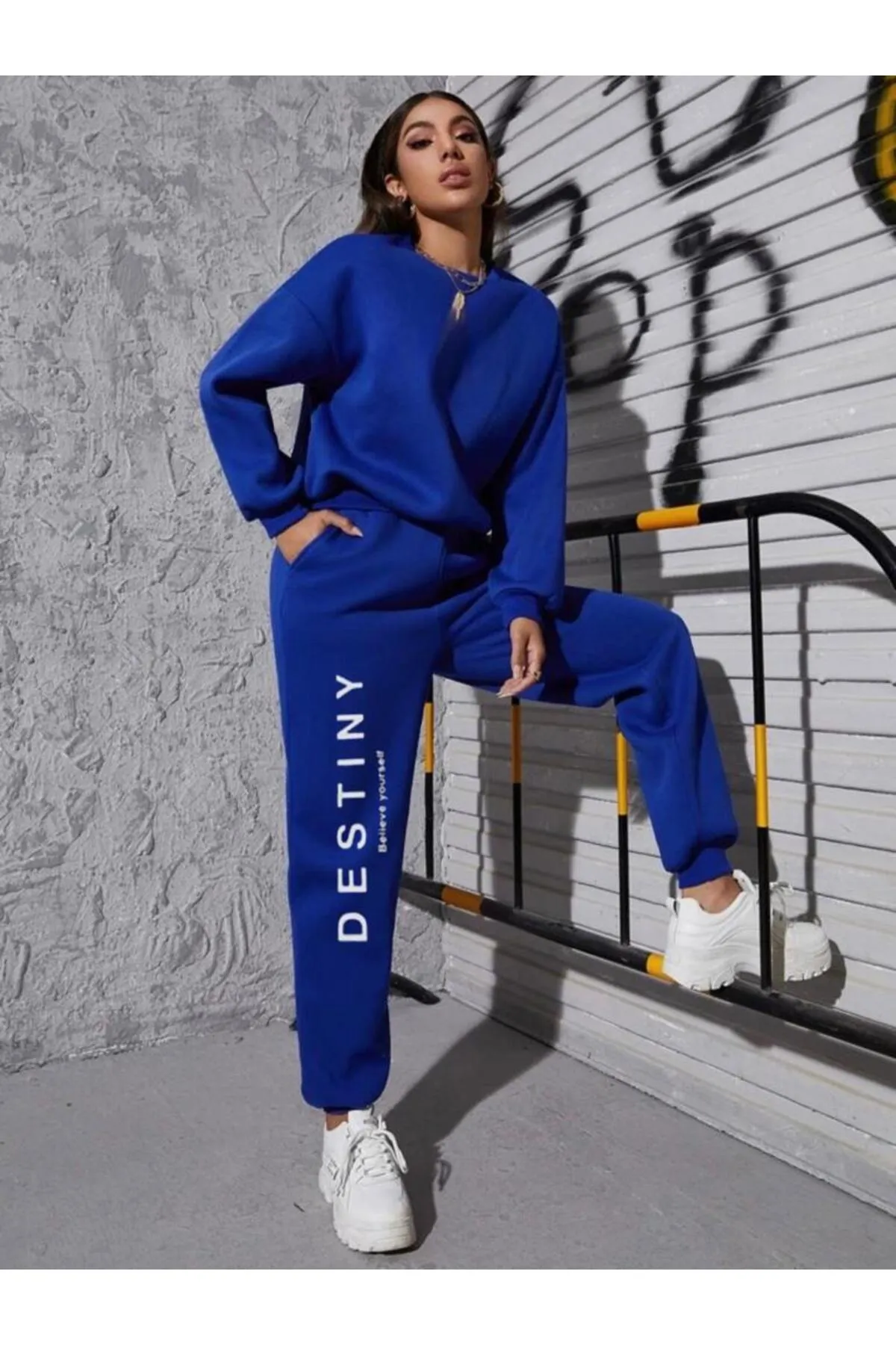 My Blog  Saks Blue Destiny bedruckte Jogger-Jogginghose für Damen