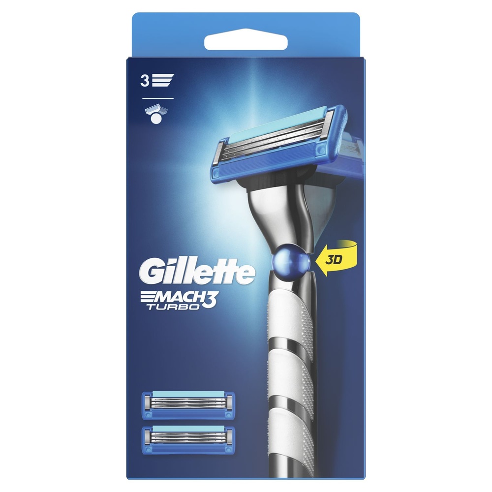 gillette Gillette Mach3 Turbo Rasoir - 3 lames Rasoirs