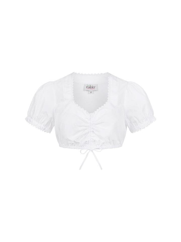Nübler Dirndlbluse Kurzarm Wanda in Weiß günstig kaufen