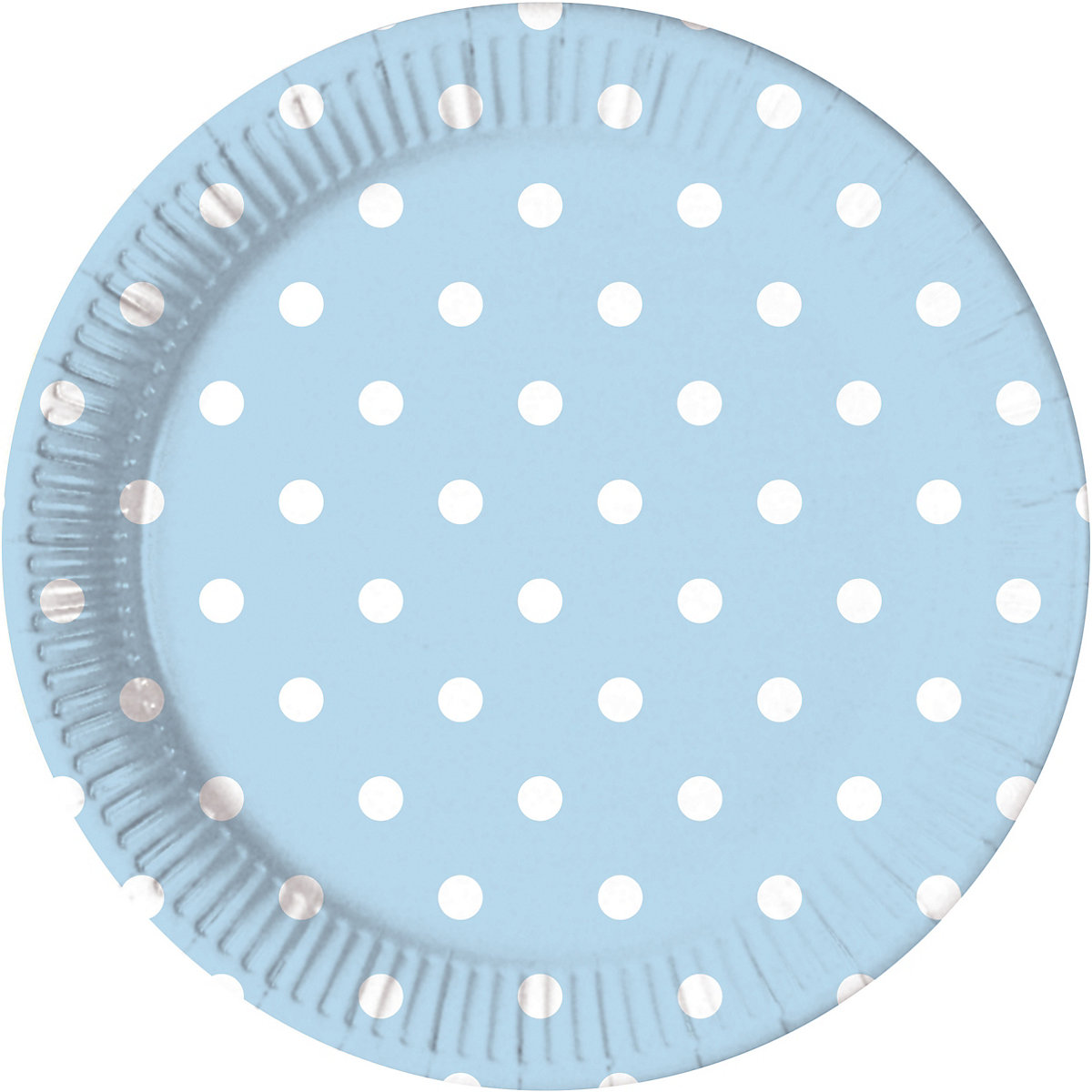 Papp-Partyteller Blaue Punkte, Ø 20 cm, 10 Stück
