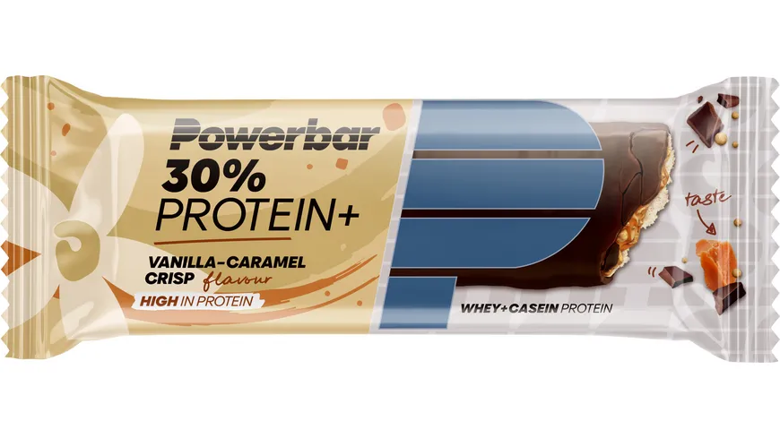 POWERBAR® PROTEIN PLUS 30% - Die leckere Belohnung nach dem Training. - Vanilla-Caramel-Crisp 55 g