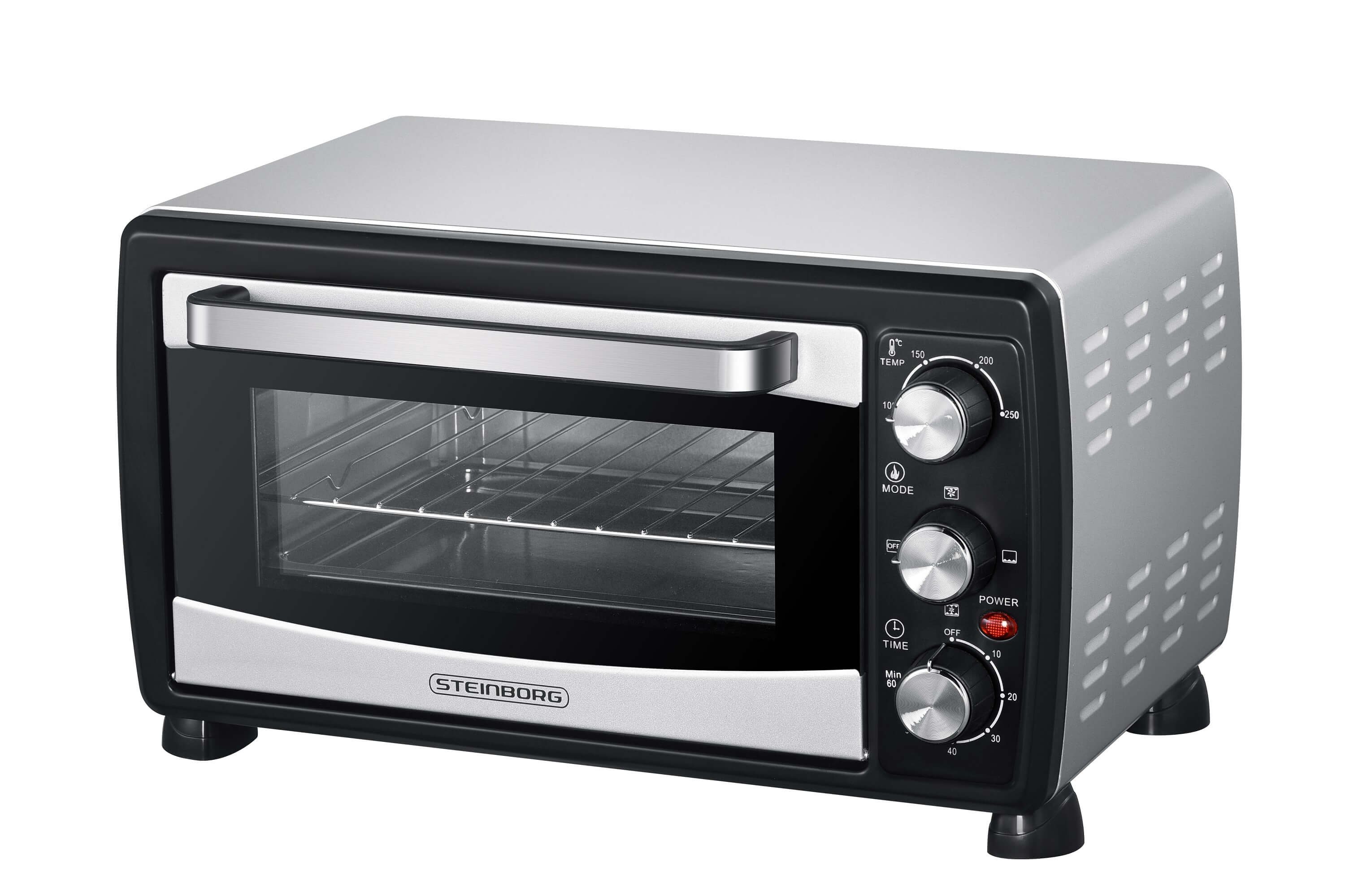 STEINBORG Minibackofen SB-3007, 20 Liter, Umluft, mit Krümelblech, 1380 Watt