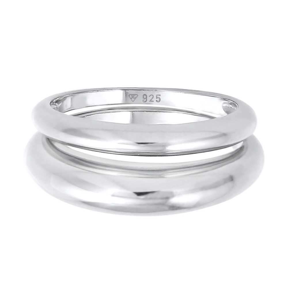 Elli PREMIUM Elli PREMIUM Bague Jeu de bagues pour femmes - Basic Chunky Trend Blogger en arge Bague
