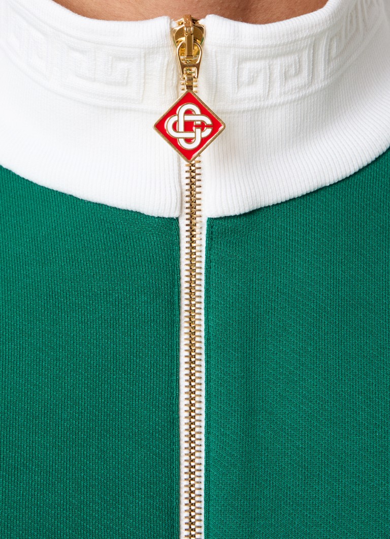 Casablanca organic cotton sweater with half zip