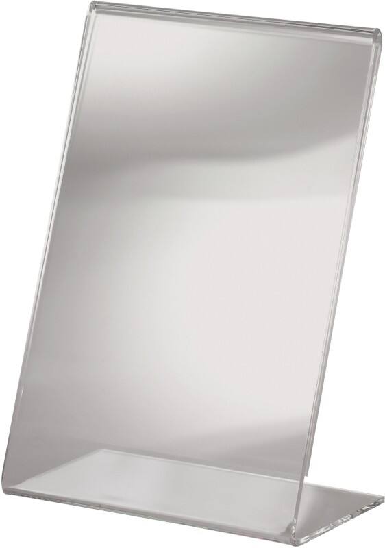 Sigel Tischaufsteller DIN A6 L-Form 10,6 (B) x 5,3 (T) x 15,5 (H) cm Transparent