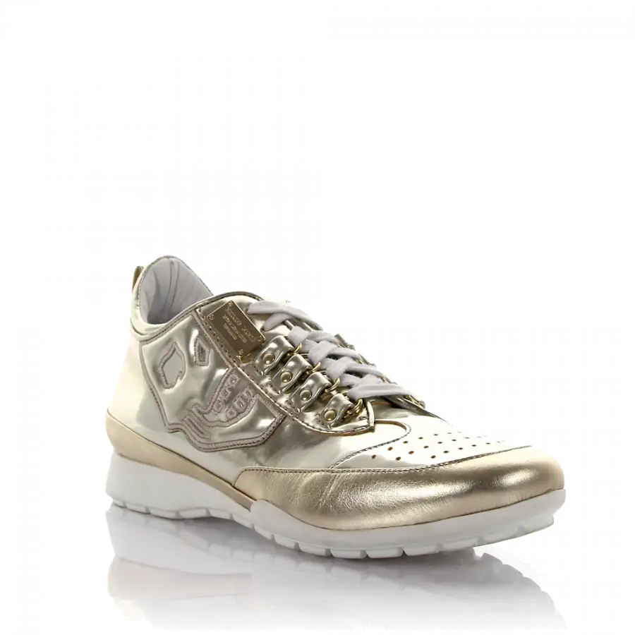 Philipp Plein - Sneaker low Lackleder Logo gold - gold