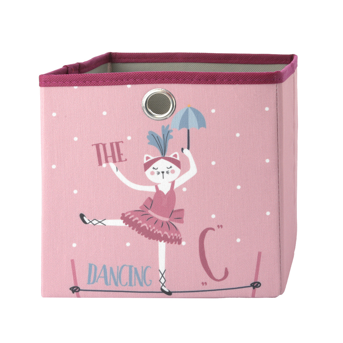 Kleine Aufbewahrungsbox mit Zirkus-Motiv