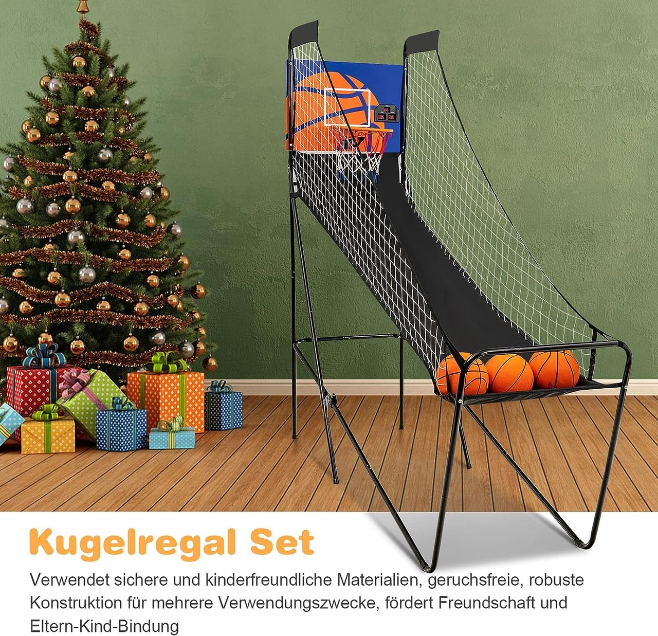 Costway Arcade-Basketballspiel klappbar