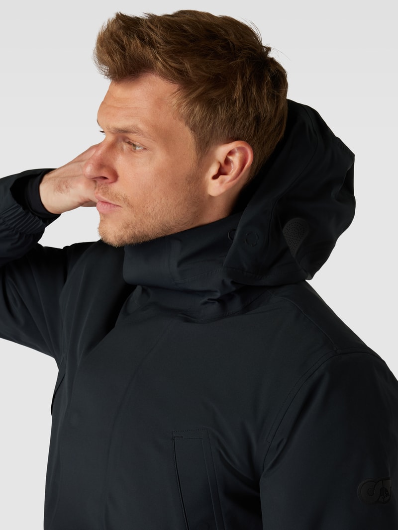 Parka mit verdecktem Reißverschluss Modell 'KOOV' in schwarz