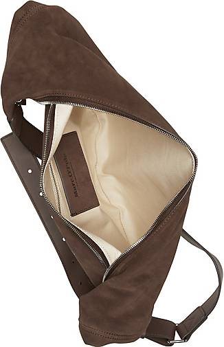 Marc O'Polo Flache Schultertasche medium aus softem Velours-Rindleder