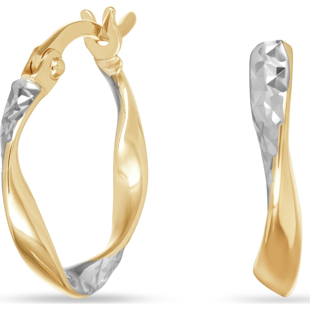 FAVS Créoles 375 Or jaune Boucles d'oreilles