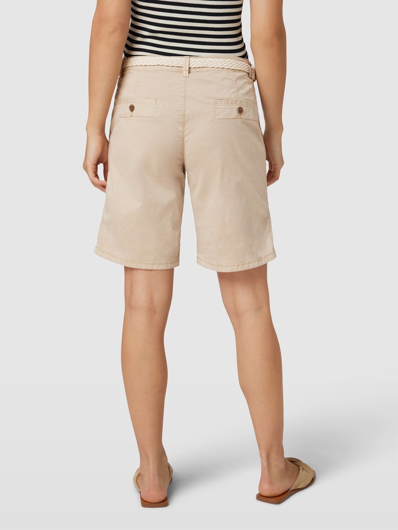 Bermudas mit seitlichen Eingrifftaschen Modell 'CHINO' in beige