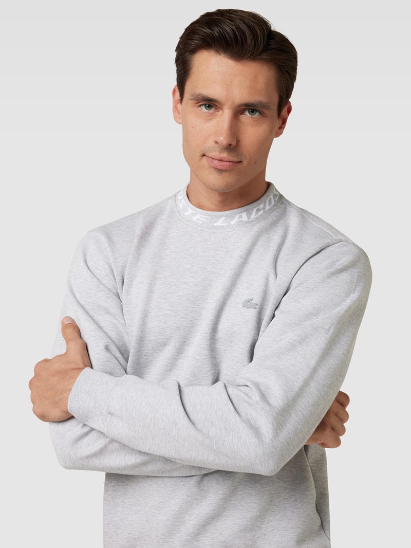 Sweatshirt mit Label-Detail in hellgrau
