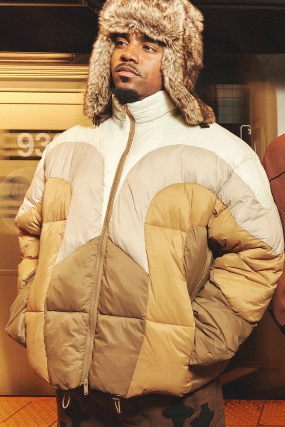 Plus Colorblock Steppjacke
