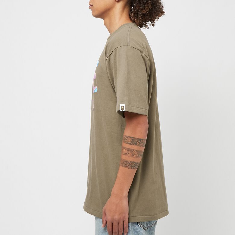 A Bathing Ape Liquid Camo Sta Logo Tee brown