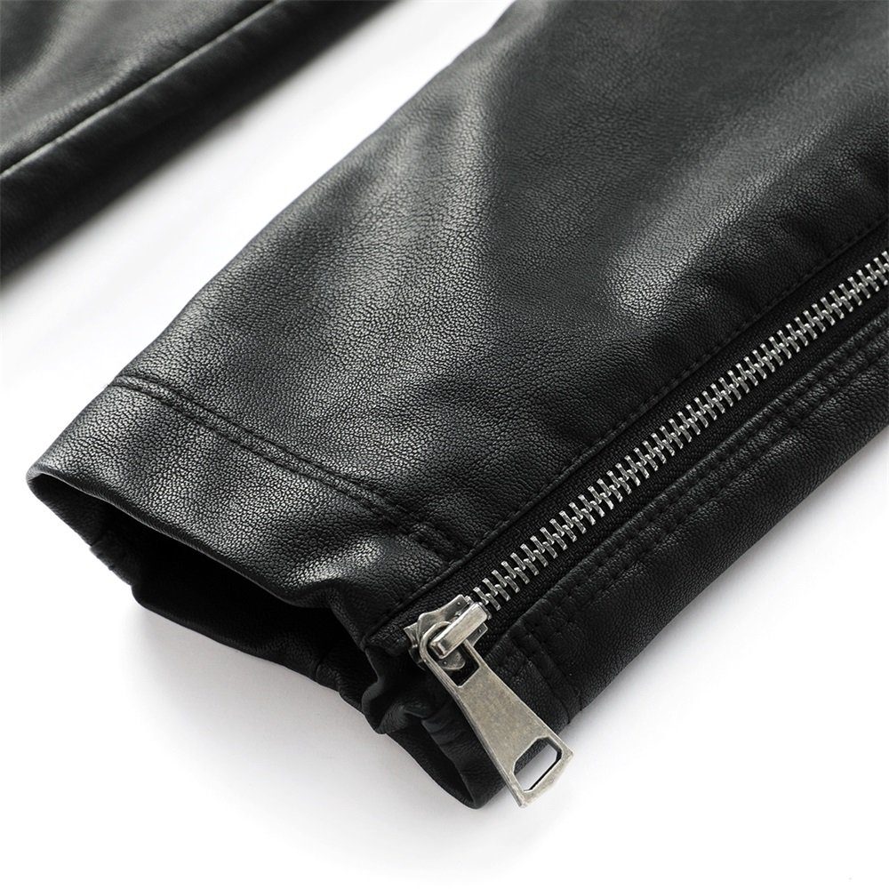 Allthemen Lederjacke PY2235018 Lederjacke mit Stehkragen