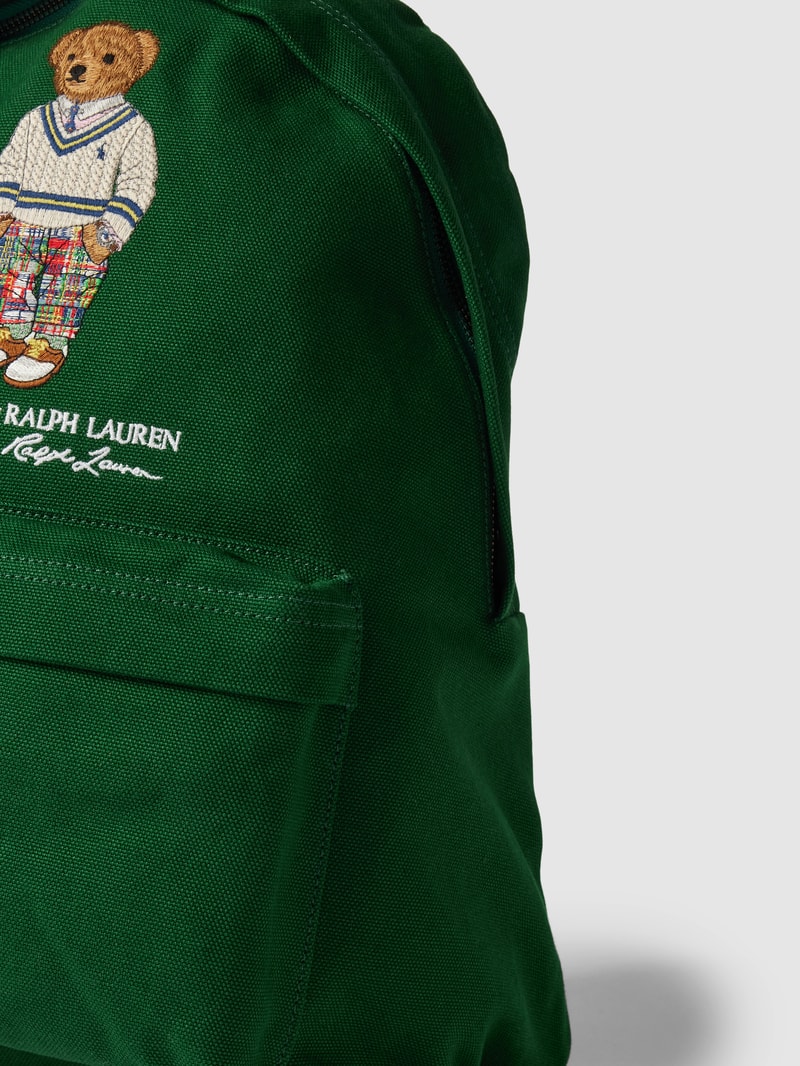 Rucksack mit Label-Stitching in grün
