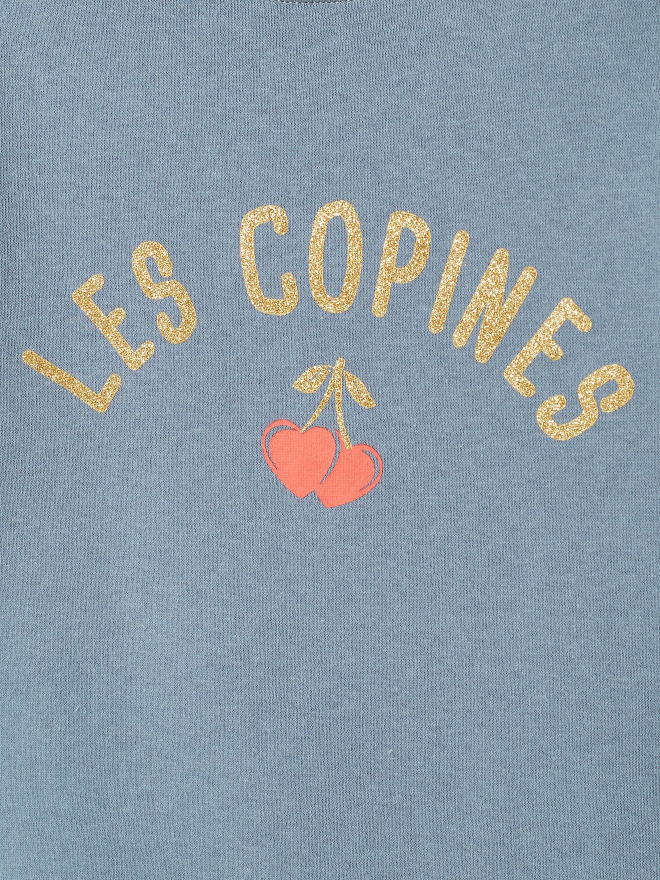 Sweat Basics motifs détails irisés fille prune
