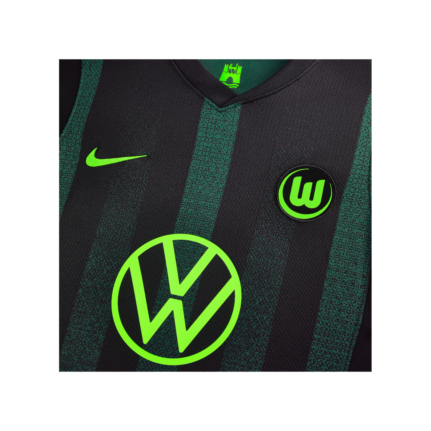 Nike VfL Wolfsburg Trikot Away Kids 2024/2025 Schwarz Grün F011