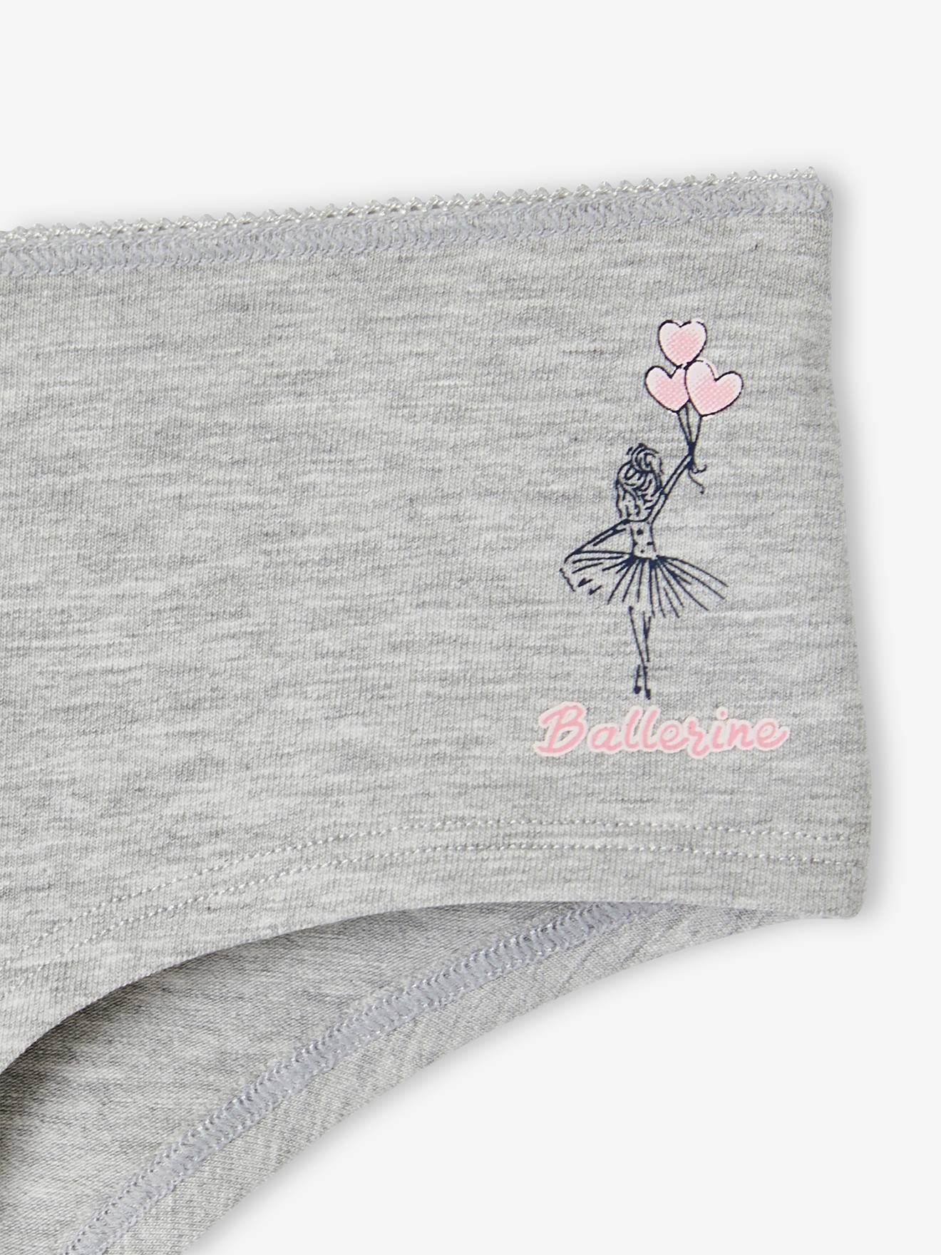 Vertbaudet 4er-Pack Mädchen Shortys mit Bio-Baumwolle - wollweiß