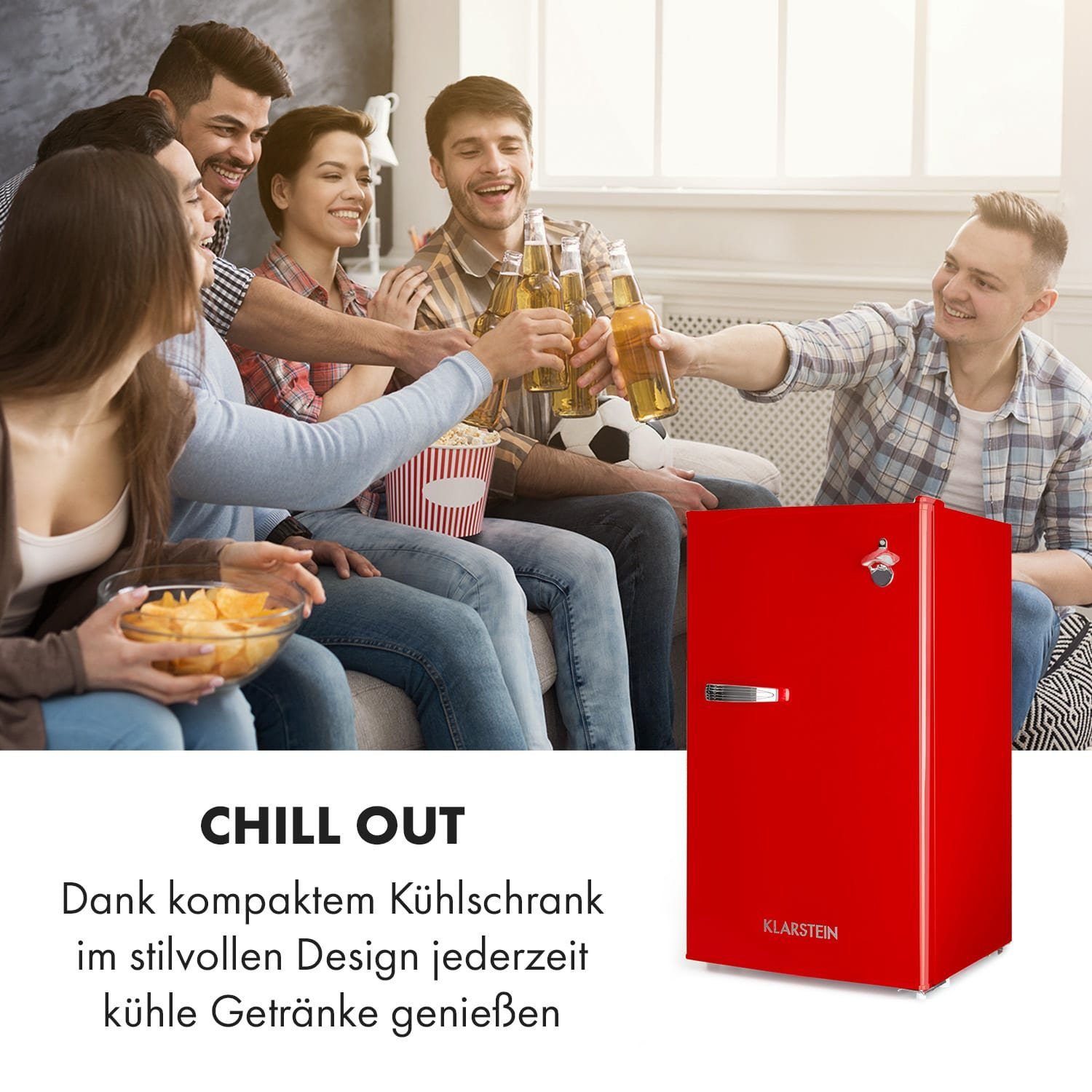 Klarstein Getränkekühlschrank CO2-Beercracker 10035194, 45 cm hoch, 47 cm breit