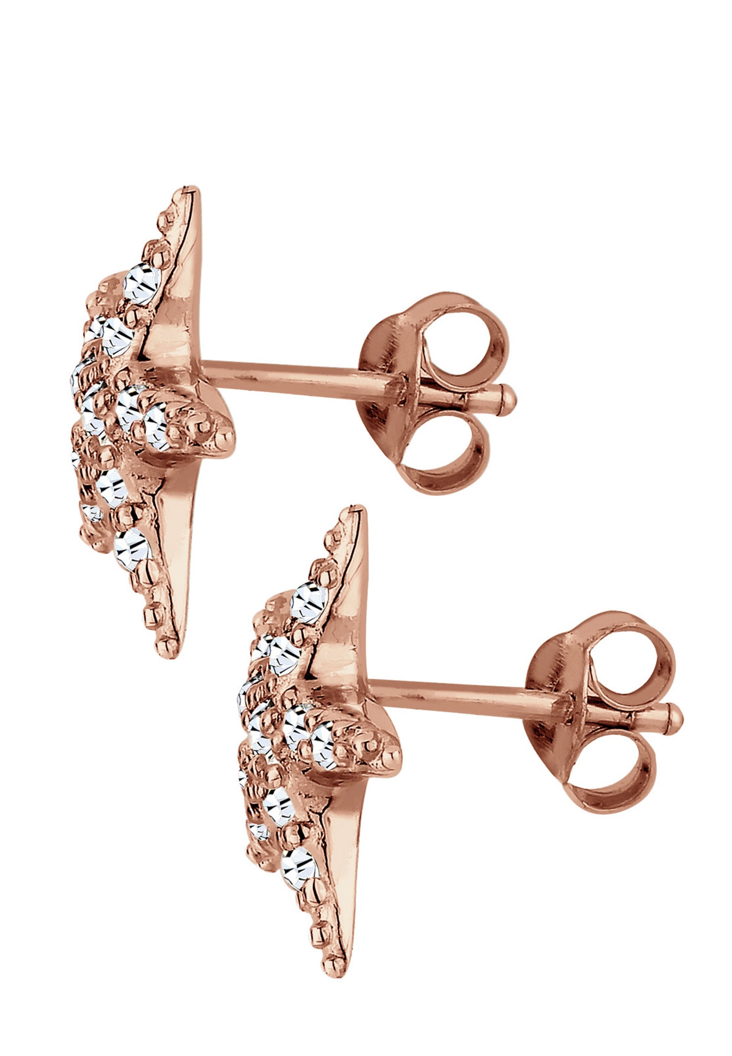 Orecchini a lobo da donna Elli a forma di stella marina con cristalli in argento sterling 925